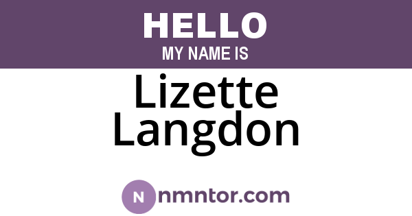 Lizette Langdon