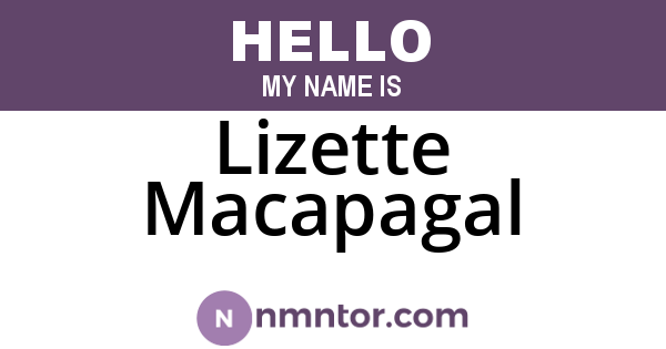 Lizette Macapagal