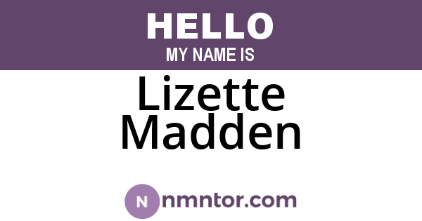 Lizette Madden