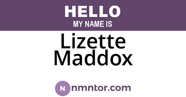 Lizette Maddox
