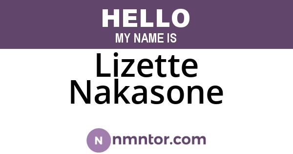 Lizette Nakasone