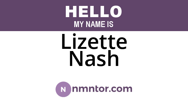 Lizette Nash