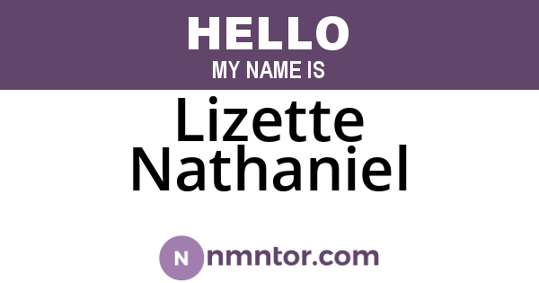 Lizette Nathaniel