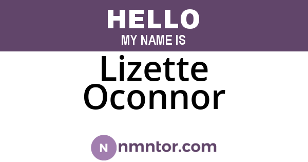 Lizette Oconnor