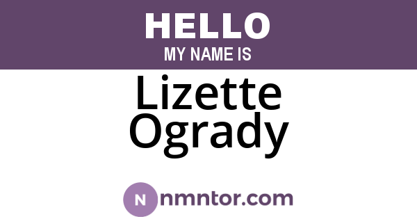 Lizette Ogrady