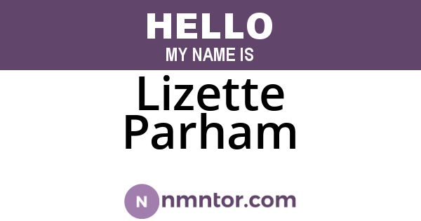 Lizette Parham