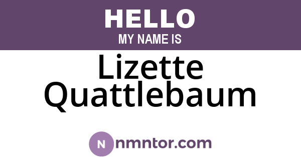 Lizette Quattlebaum