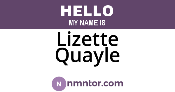 Lizette Quayle