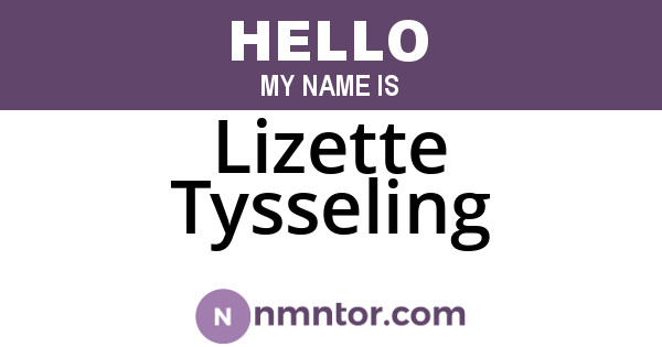 Lizette Tysseling