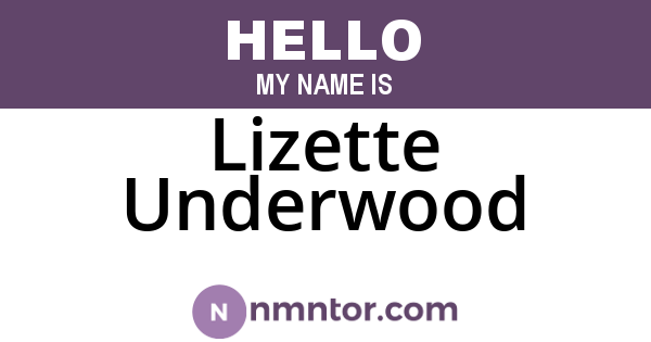 Lizette Underwood