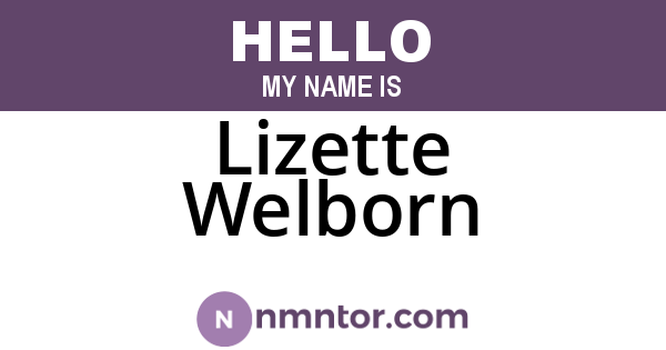 Lizette Welborn