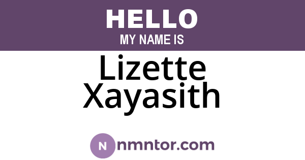 Lizette Xayasith