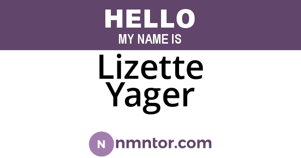 Lizette Yager