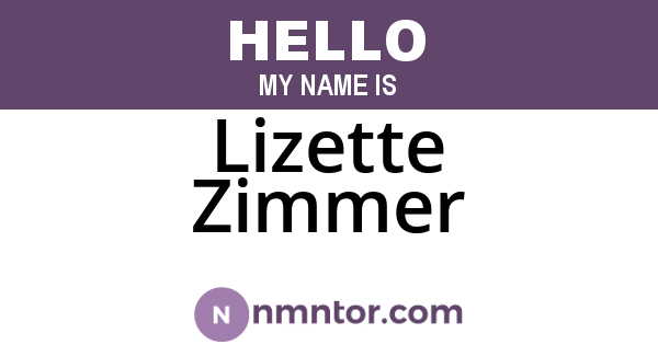 Lizette Zimmer