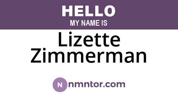 Lizette Zimmerman