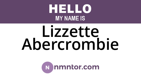 Lizzette Abercrombie