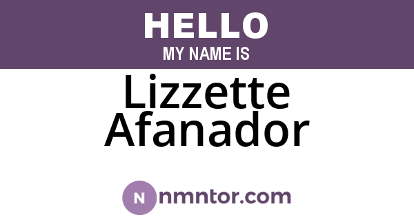 Lizzette Afanador