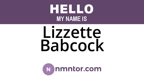 Lizzette Babcock
