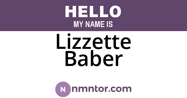 Lizzette Baber