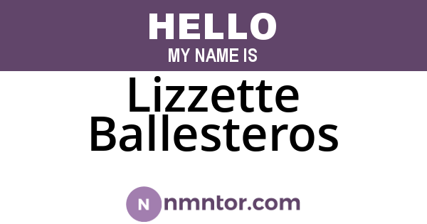 Lizzette Ballesteros