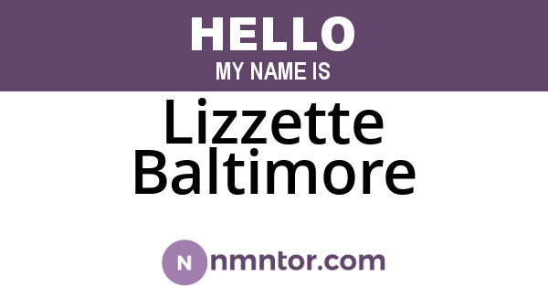 Lizzette Baltimore