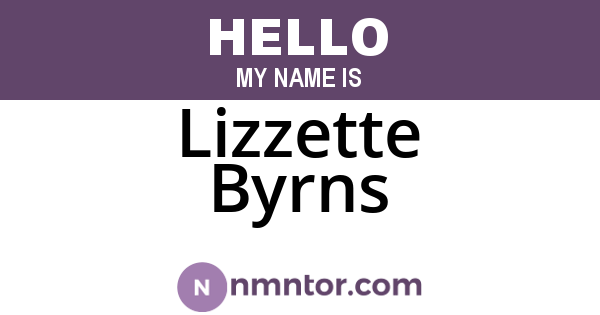 Lizzette Byrns