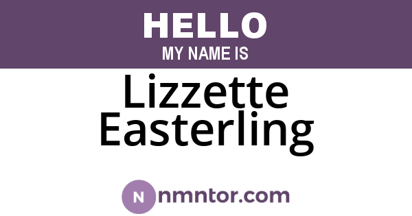 Lizzette Easterling