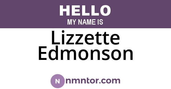 Lizzette Edmonson