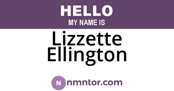 Lizzette Ellington