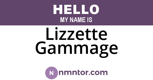 Lizzette Gammage