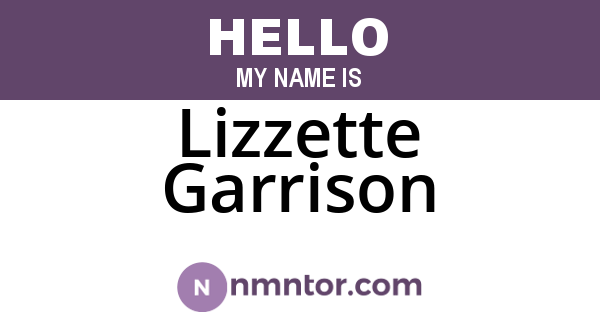 Lizzette Garrison