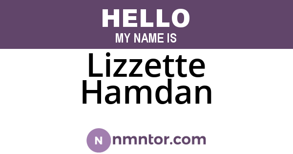 Lizzette Hamdan