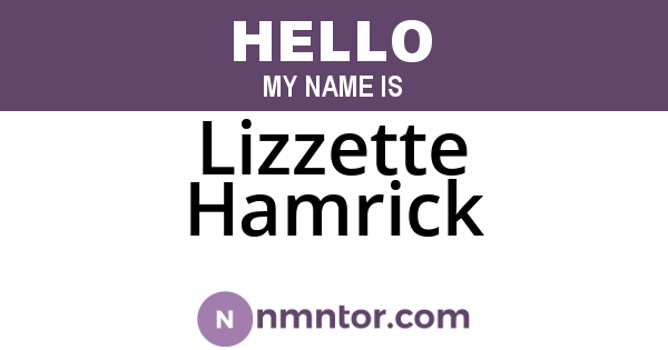 Lizzette Hamrick