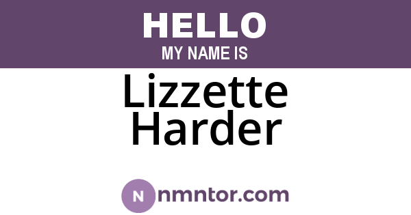 Lizzette Harder