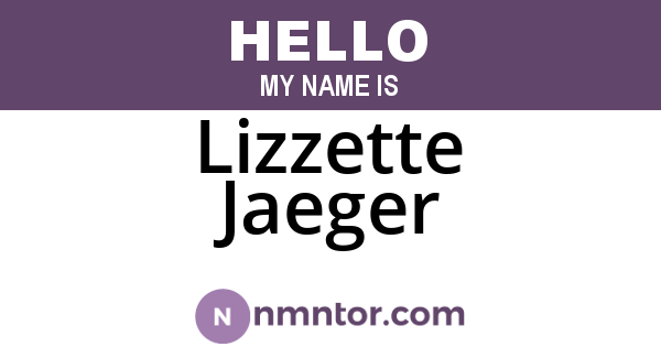 Lizzette Jaeger