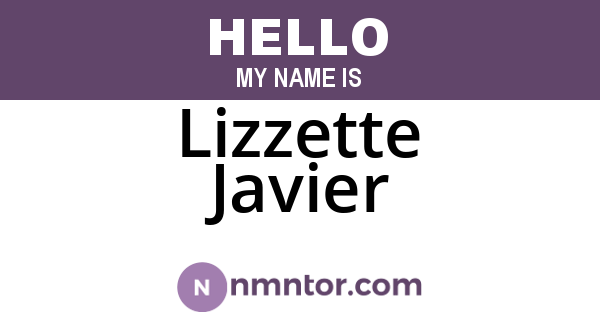 Lizzette Javier