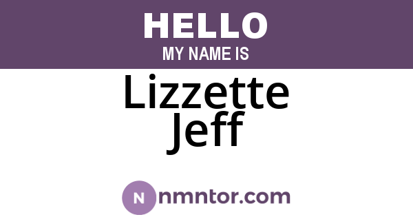 Lizzette Jeff