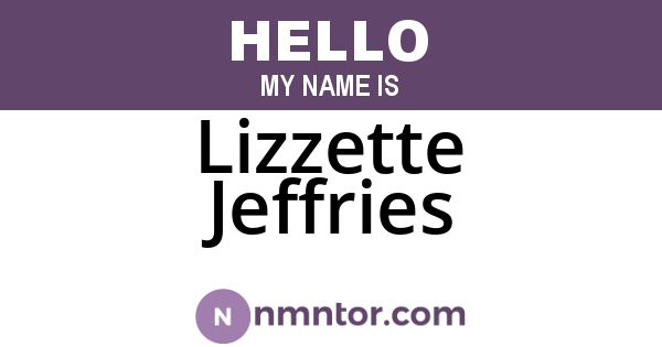 Lizzette Jeffries