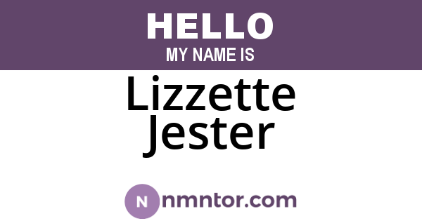 Lizzette Jester
