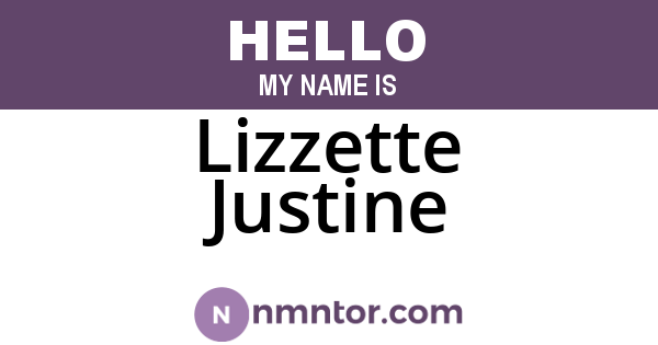 Lizzette Justine