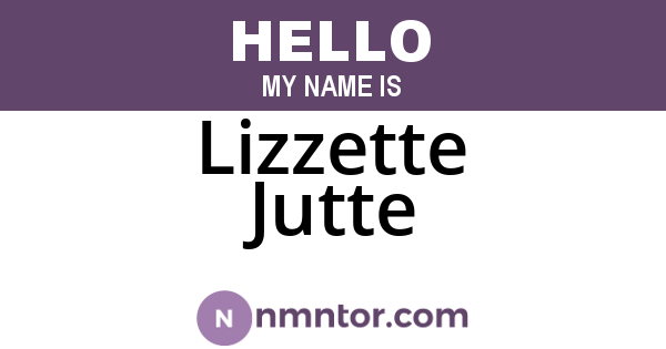 Lizzette Jutte