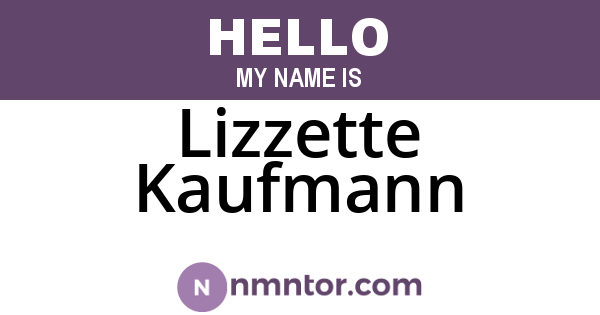 Lizzette Kaufmann