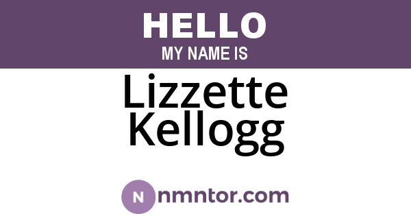 Lizzette Kellogg