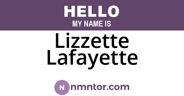 Lizzette Lafayette