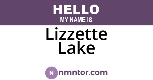 Lizzette Lake