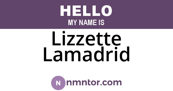 Lizzette Lamadrid