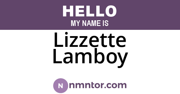 Lizzette Lamboy