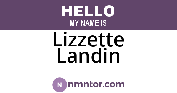 Lizzette Landin