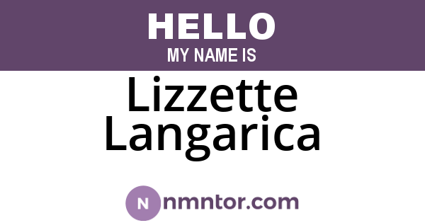 Lizzette Langarica