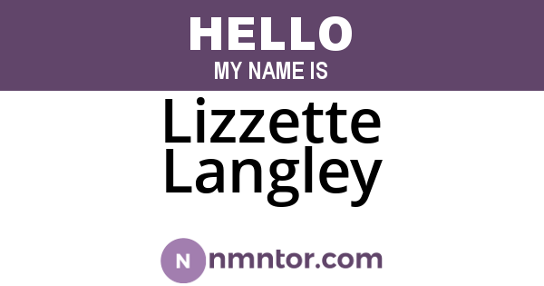 Lizzette Langley